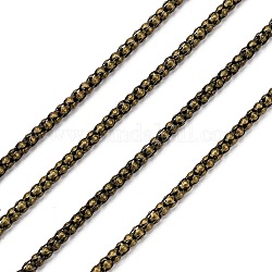 Iron Popcorn Chains, Unwelded, Lead Free and Nickel Free, with Spool, Antique Bronze Color, Chains, Unwelded,2.5mm thick, about 328.08 Feet(100m)/roll