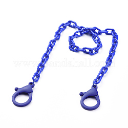 Персонализированные ожерелья-цепочки из абс-пластика, цепочки для очков, цепочки для сумочек, с пластиковыми застежками в виде клешней лобстера, синие, 18.11~18.5 дюйм (46~47 см)