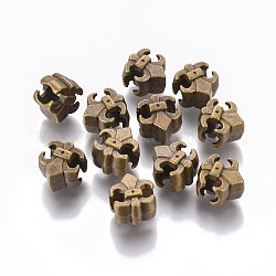 Perline foro grande in lega sitle tibetano, perline con foro grande, cadmio & nichel &piombo libero, giglio, bronzo antico, 12x11x8mm, Foro: 5 mm