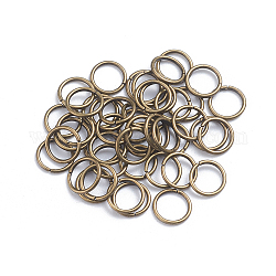 Железные соединительные колечки, открытые кольца прыжок, круглые кольца, античная бронза, 6x0.9 мм, 19 датчик, внутренний диаметр: 4.2 мм, около 100 шт / упаковка