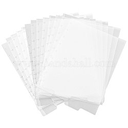 Hojas divisorias de pestañas de índice acrílico para cuadernos con disco, accesorios para carpetas, Rectángulo, whitesmoke, 245x180x0.2mm, agujero: 3.8 mm, 4 PC / sistema