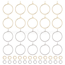 Wholesale UNICRAFTALE About 100pcs Golden Wine Glass Ring 15mm Stainless  Steel Hoop Earring Hypoallergenic Wine Glass Charms Rings Bead Earring Hoops  for Jewelry Making 