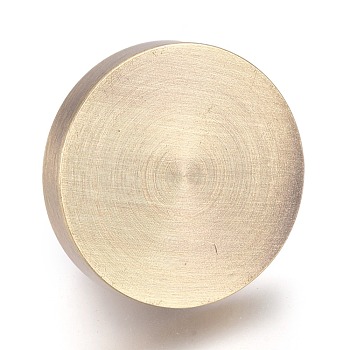 Testa di timbro in ottone con sigillo di cera bianca, senza incisione logo, per timbro sigillo di cera, tondo, bronzo antico, 25.5x5mm, Foro: 8 mm