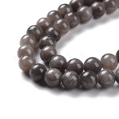 Natur Mashan Jade runde Perlen Stränge&nbsp;G-D263-8mm-XS29-1