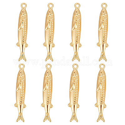 Ciondoli in ottone da 8 pz&nbsp;KK-DR0001-45G-1