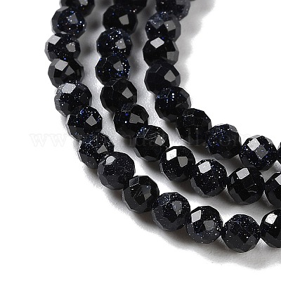 Synthetische blauen goldstone Perlen Stränge&nbsp;G-A233-A01-01-1