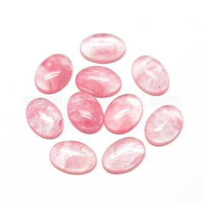 Cabochons en verre de pierre de pastèque&nbsp;G-R415-14x10-40-1