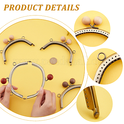 12.5cm Metal Frame for Purse Handle Clutch Bag Handbag Accessories DIY Purse  Clasp Lock Metal Clasp Bags Hardware