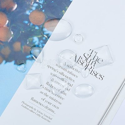 Transparente Glas Cabochons&nbsp;GGLA-PH0004-02-1