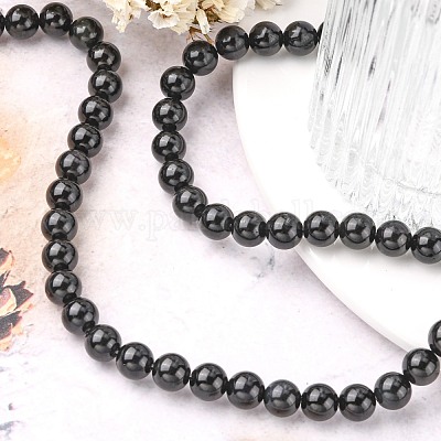 Natürlichen Obsidian Perle Stränge&nbsp;X-G-R173-8mm-02-1