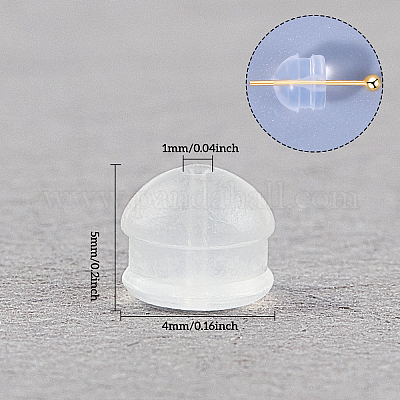Soft Silicone Dome Earring Backs (Pack of 4)