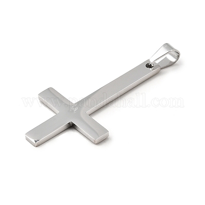 Croce Da Parete In Acciaio Inox Artigianale - 19 X 12,5 Cm, Design Essenziale E Moderno