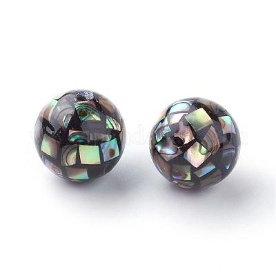 Paua Shell naturale perle&nbsp;SSHEL-Q298-10mm-09-1