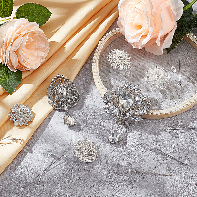 100pcs Diamante Diamond Pins Wedding Buttonholes Bouquet Florist