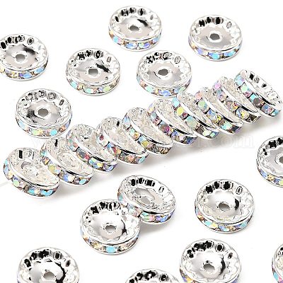 Laiton Grade A perles strass&nbsp;RSB042NF-02-1