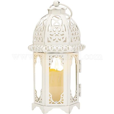 Patio Decorations, White Outdoor Candle Lanterns For Patio