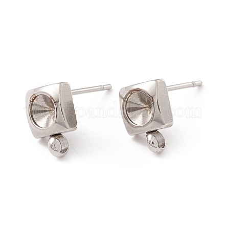 Accessoires de puces d'oreilles en 201 acier inoxydable STAS-P308-05P-1