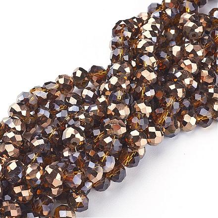 Electroplate Glass Bead Strands GR8MMY-03C-1