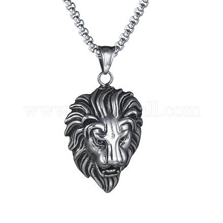 304 Stainless Steel Pendant Necklaces STAS-Q203-AAT872-2-1