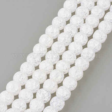 Crackle sintetico perle di quarzo fili X-GLAA-S134-4mm-05-1