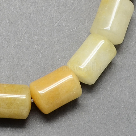Natural Gemstone Topza Jade Stone Column Beads Strands G-S115-07-1