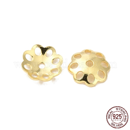 925 Sterling Silver Bead Caps STER-F055-06G-1