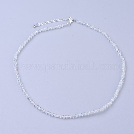 Colliers de perles de topaze blanche naturelle NJEW-K114-A-A09-1
