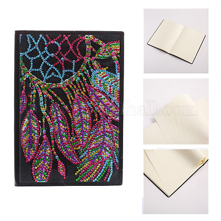 Kits de cuaderno de pintura de diamantes con tema navideño diy XMAS-PW0001-109D-1
