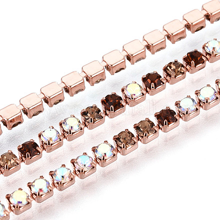 Cadenas de la taza del Rhinestone de hierro&nbsp;CH-T007-02A-08-1