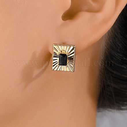 Boucles d'oreilles carrées en zircon XW6833-2-1