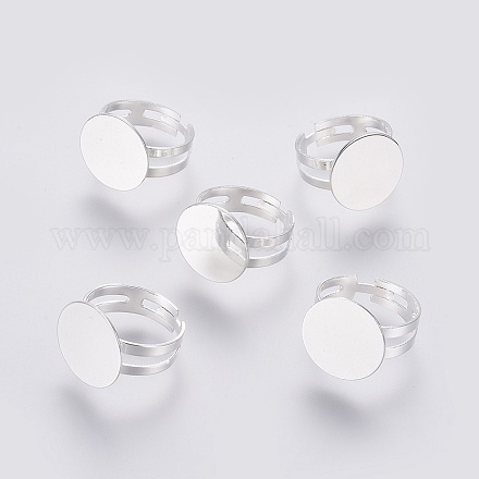 Ottone anello cuscino regolabile impostazione componenti per la produzione di gioielli KK-J181-31S-1