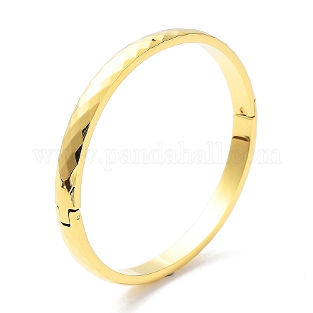 Placage ionique (ip) 304 bracelets articulés à facettes en acier inoxydable pour femme BJEW-M309-04G-1