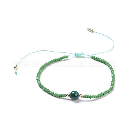 Bracciali con perline intrecciate con filo di nylon BJEW-JB04346-08-1