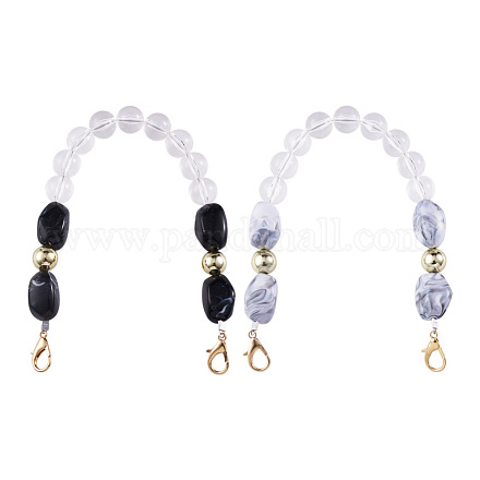 Givenny-EU 2Pcs 2 Style Acrylic Beads Bag Strap FIND-GN0001-05-1