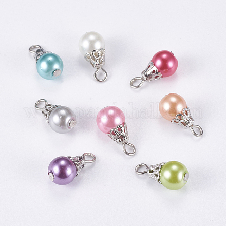 Colgantes de perlas de vidrio X-IFIN-F142-06P-1