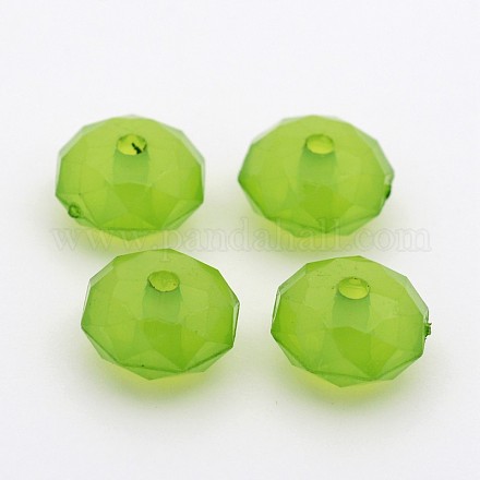 Faceted Rondelle Imitation Jelly Acrylic Beads JACR-P001-8mm-13I-1