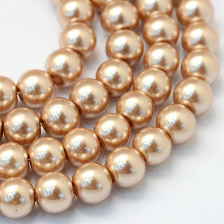 Baking Painted Glass Pearl Bead Strands HY-Q003-3mm-11-1