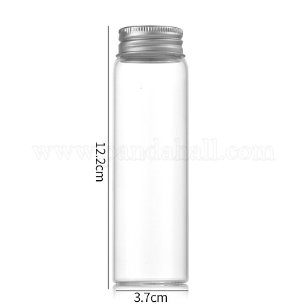 Botellas de vidrio transparente contenedores de abalorios CON-WH0085-76H-01-1