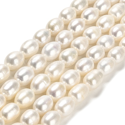 Fili di perle di perle d'acqua dolce coltivate naturali PEAR-E016-085-1