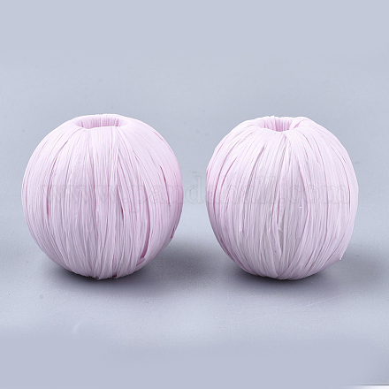 Handmade Raffia Woven Beads WOVE-Q077-20C-12-1