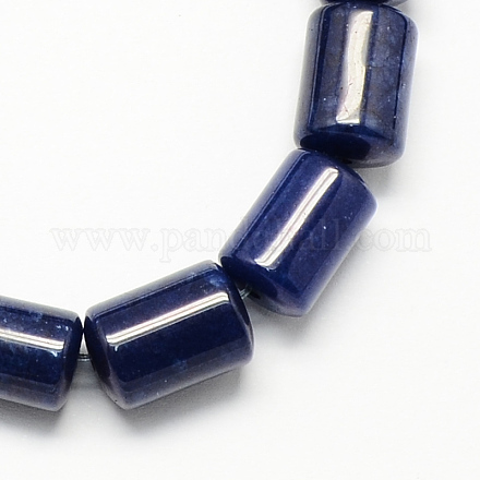 Dyed Natural Gemstone Lapis Lazuli Stone Column Beads Strands G-S115-06-1