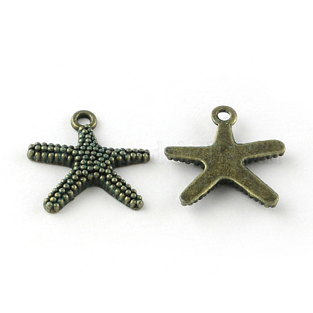 Starfish/Sea Stars Zinc Alloy Pendants PALLOY-R065-166-LF-1