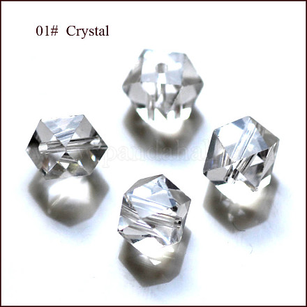 Abalorios de cristal austriaco de imitación SWAR-F084-6x6mm-01-1