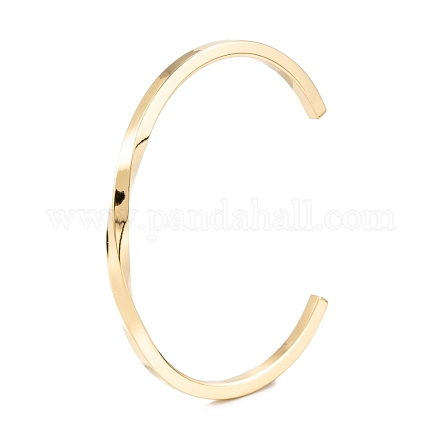Placage ionique (ip) 304 bracelets de manchette en acier inoxydable BJEW-K222-02G-1