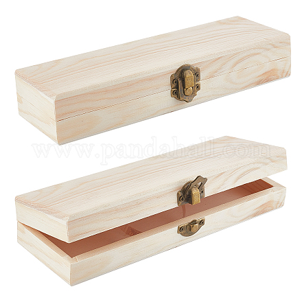 木製収納ボックス  鉄パーツ  公式用品用  ジュエリー  長方形  バリーウッド  20.8x7.5x3.9cm WOOD-NB0001-60-1