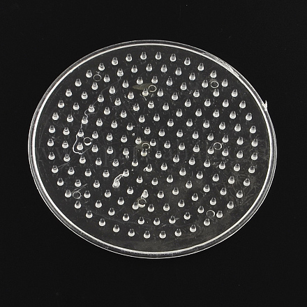 Plaques en plastique abc ronds plats utilisés pour les perles à repasser 5x5mm diy DIY-YW0008-18-1