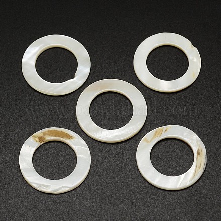 Donut Freshwater Shell Linking Rings SHEL-M006-13-1
