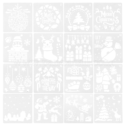 16 feuilles 16 pochoir de dessin pour animaux de compagnie DIY-SZ0003-80-1
