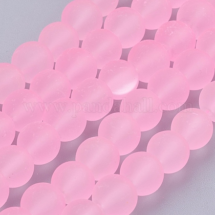 Chapelets de perles en verre transparent X-GLAA-S031-8mm-20-1