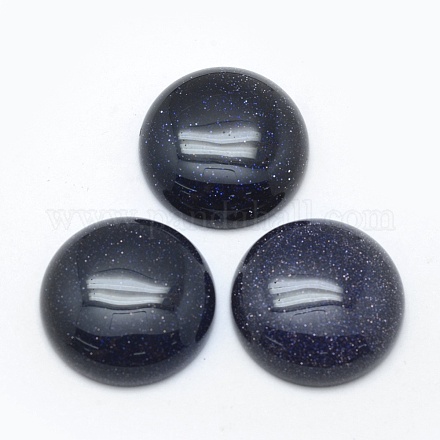 Synthetic Blue Goldstone Cabochons G-E492-A-08-1